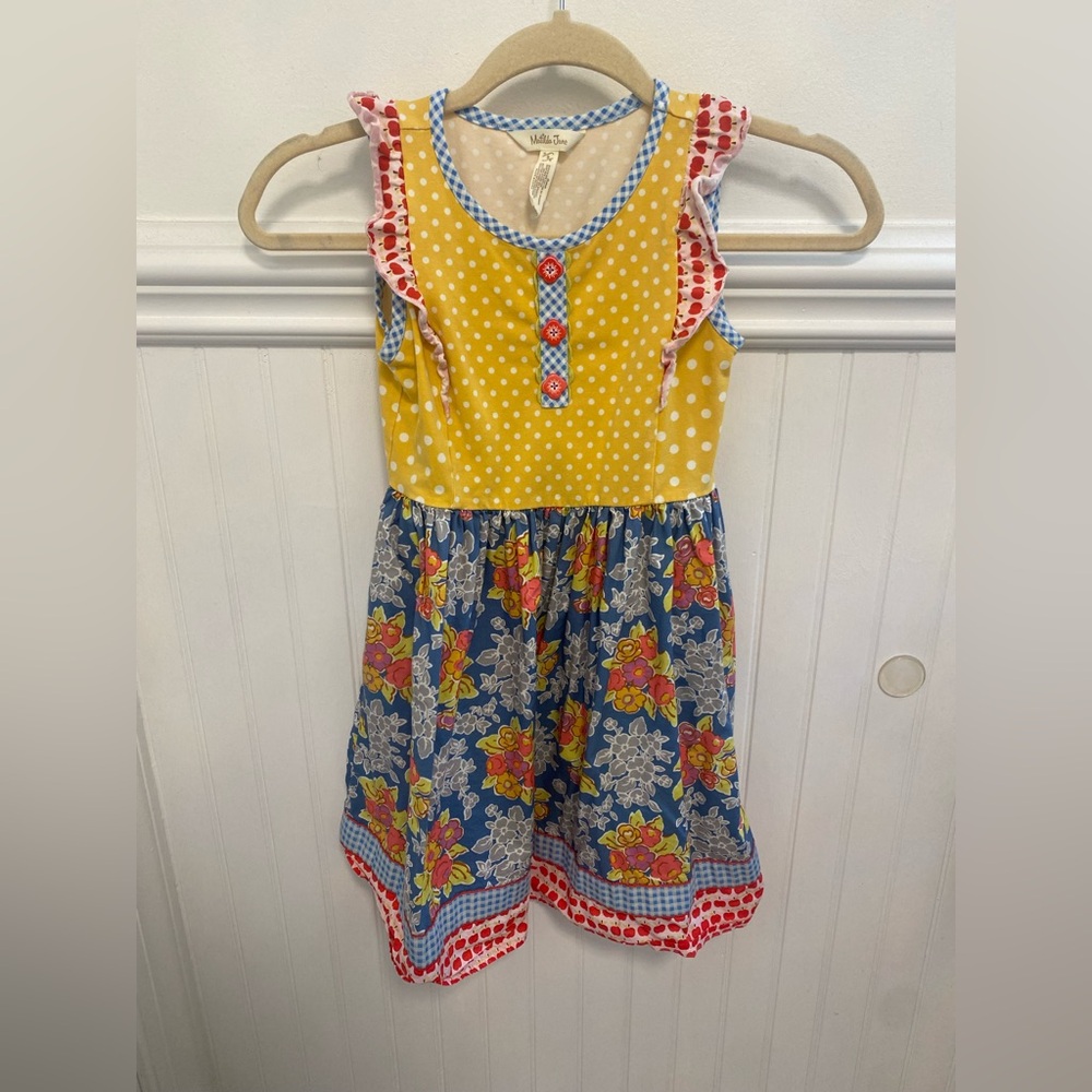 Matilda Jane Yellow and Blue Floral Kids Dress